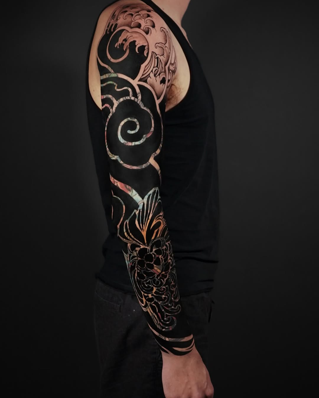 Tattoo by @volta.black — japanese_irezumi, blackwork