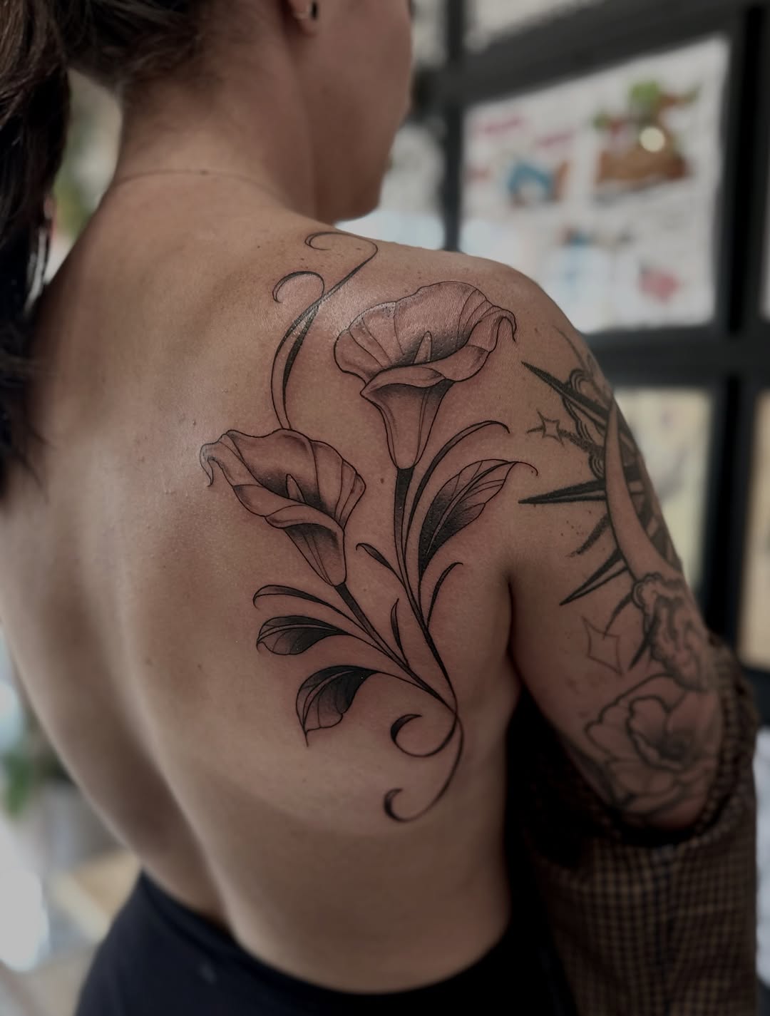 Tattoo by @katfishtattoos — black_and_grey, fine_line