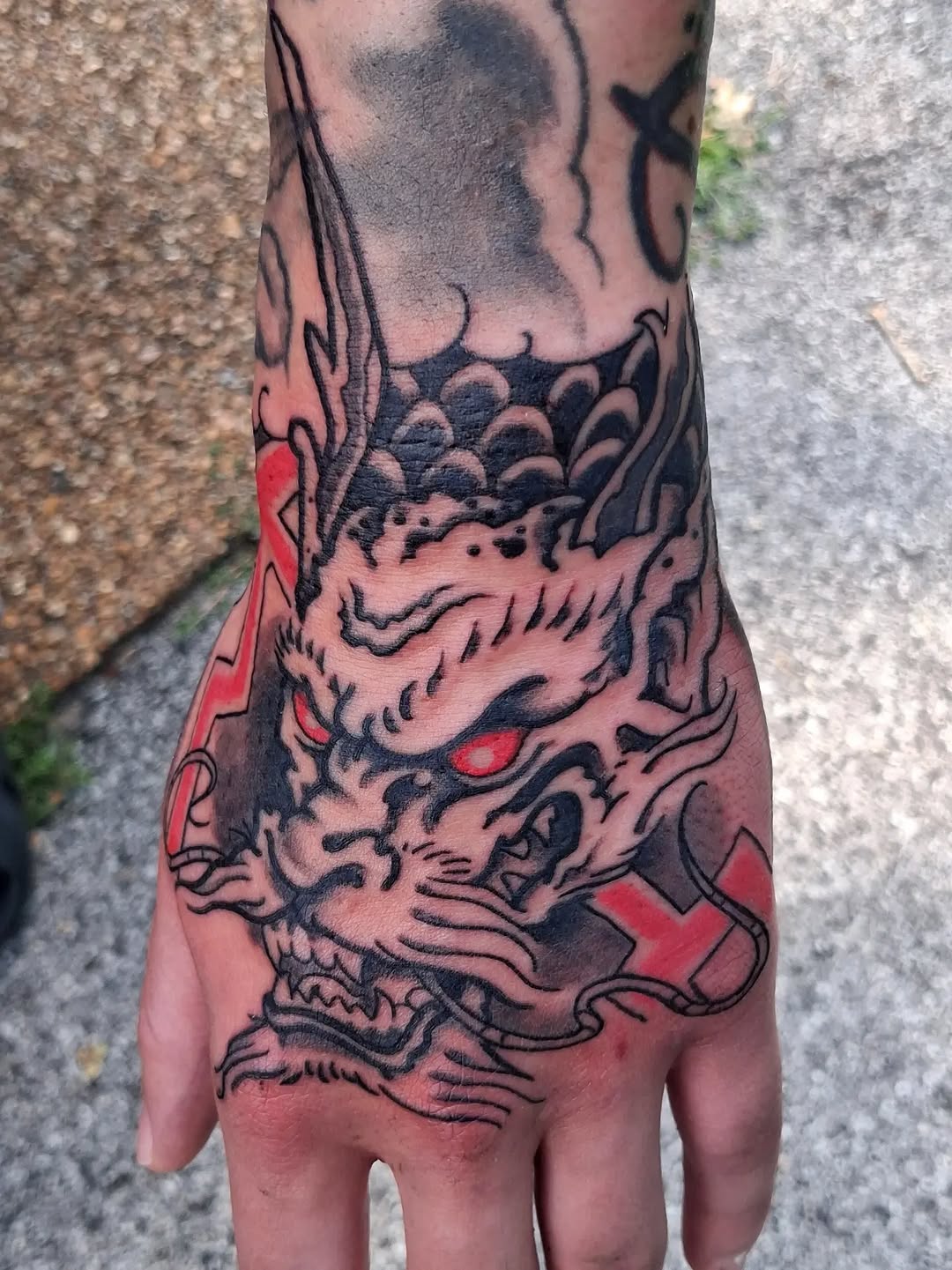 Tattoo by @snakemincey — japanese_irezumi, black_and_grey