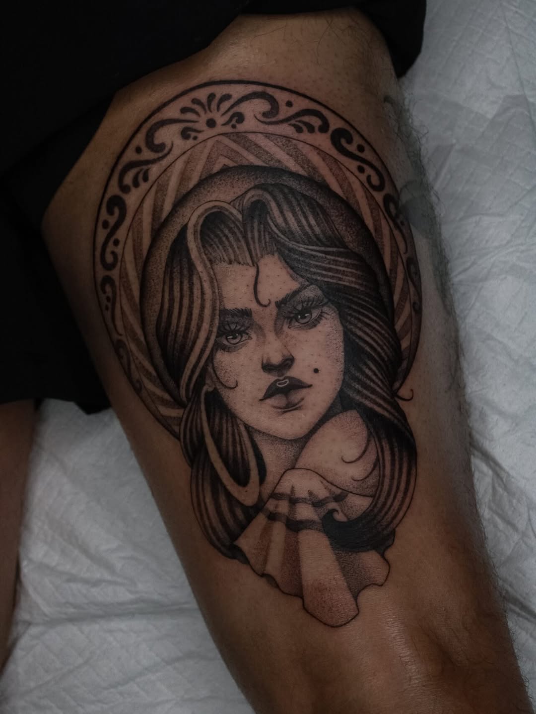 Tattoo by @danielm.ttt — black_and_grey, dotwork