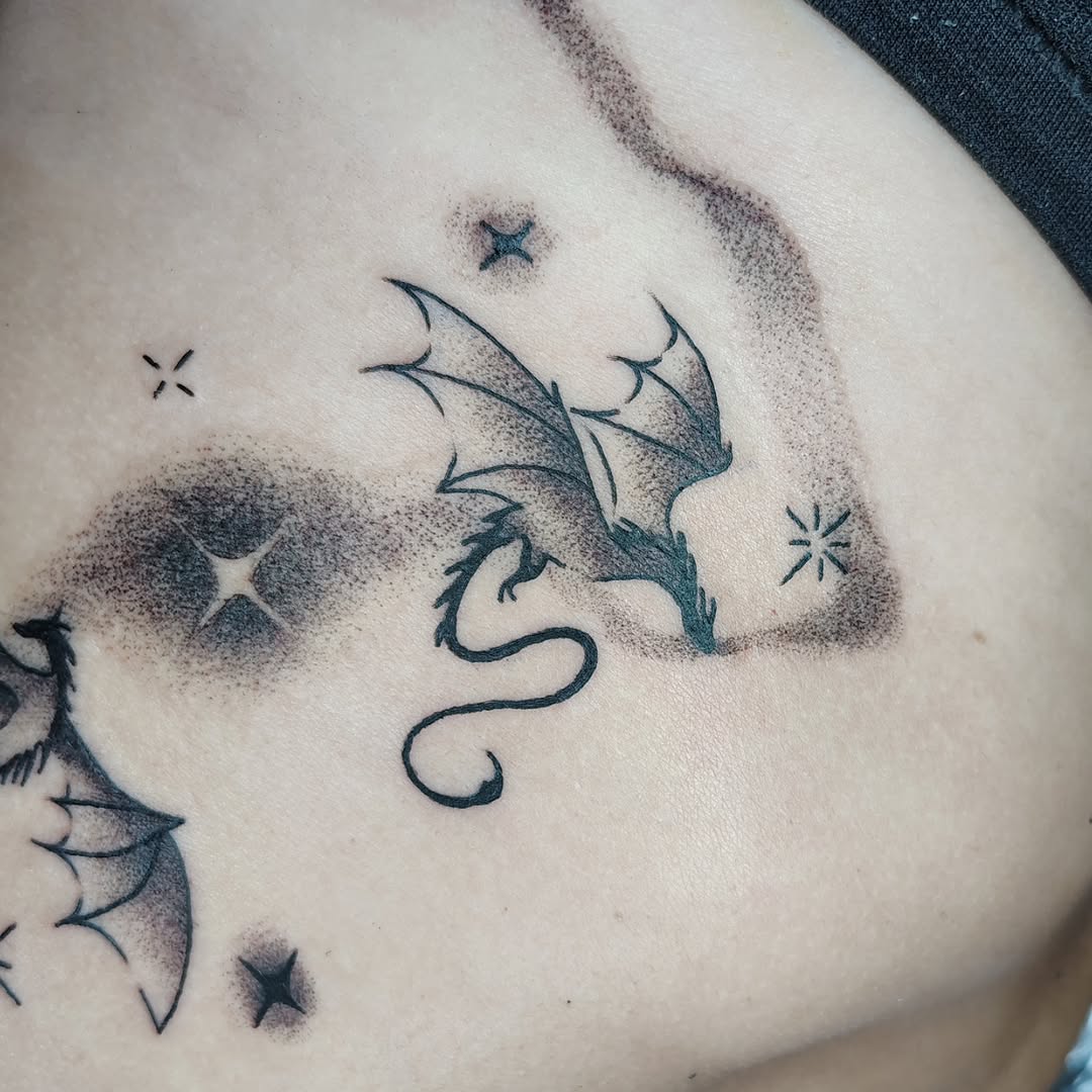 Tattoo by @paper.n.pins — fine_line, dotwork