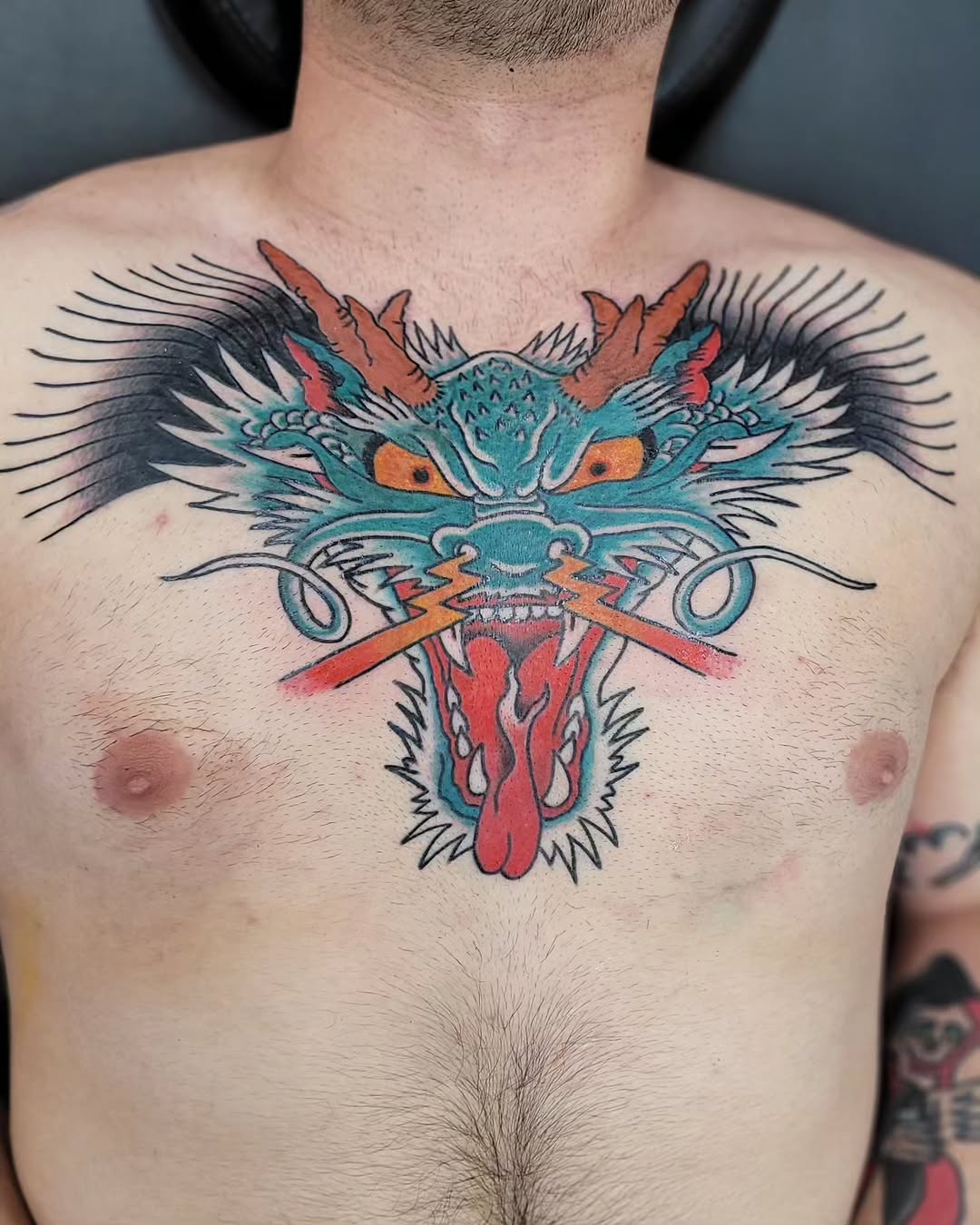 Tattoo by @arobertsontattoo — japanese_irezumi, american_traditional