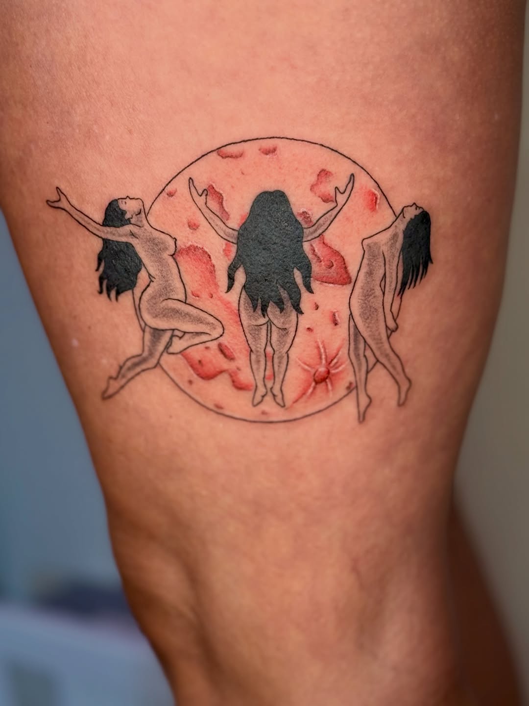 Tattoo by @blackopalinktattoos — illustrative, black_and_grey