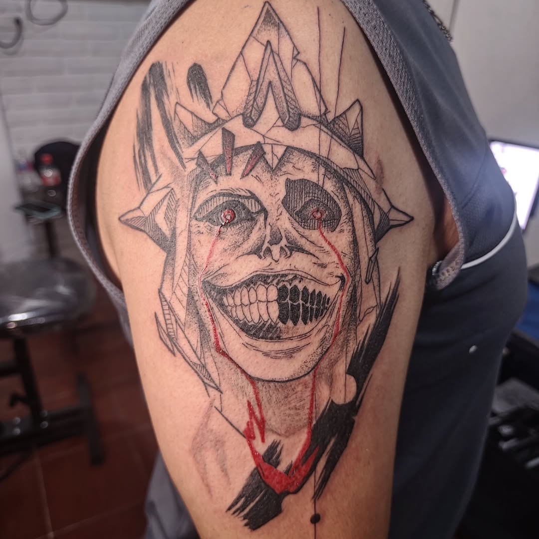 Tattoo by @tintafinart — illustrative, black_and_grey