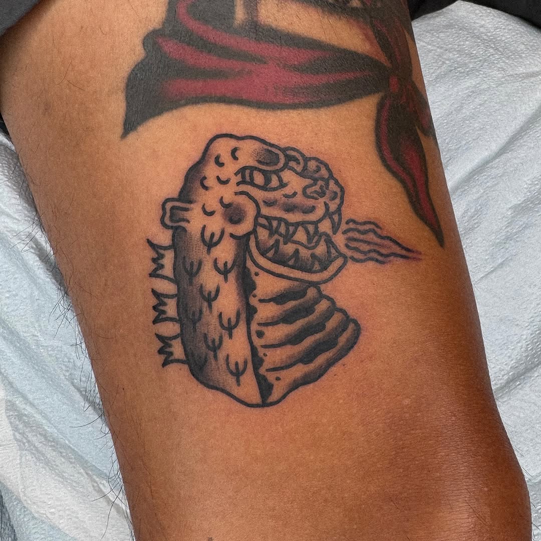 Tattoo by @baby__ugly — american_traditional, black_and_grey