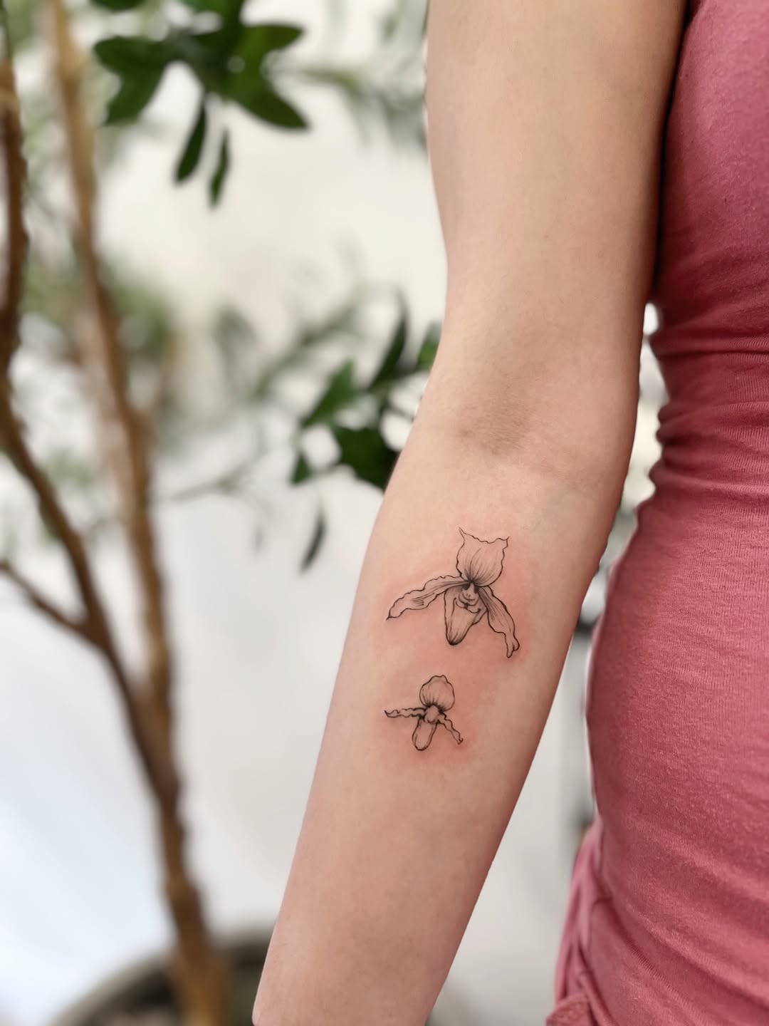 Tattoo by @crispyorchids — fine_line, minimalist