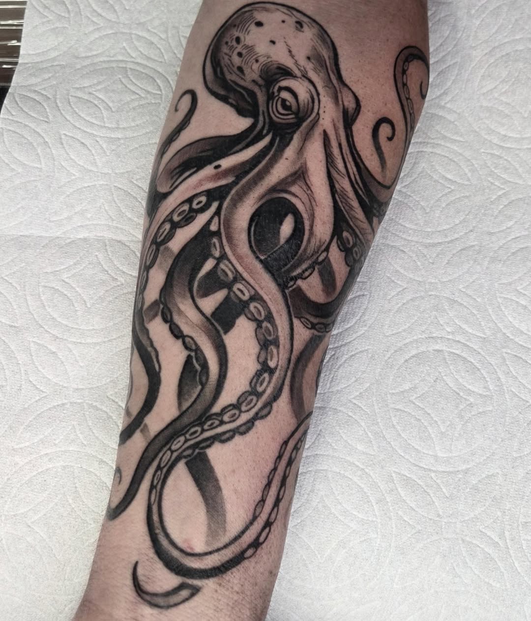 Tattoo by @yvetteartist33 — black_and_grey, realism