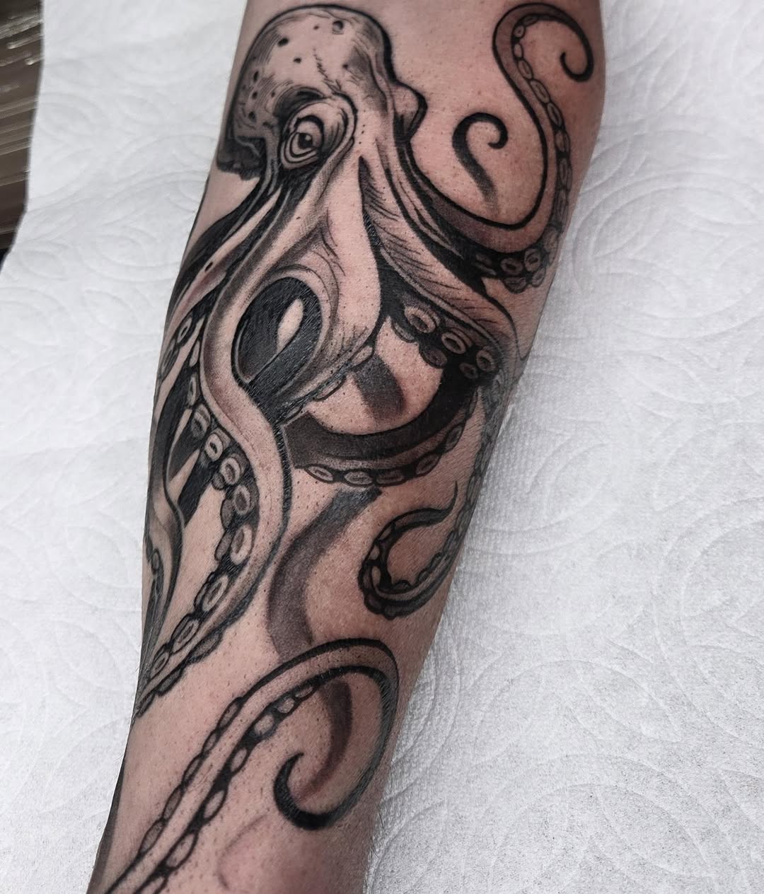 Tattoo by @yvetteartist33 — black_and_grey, realism