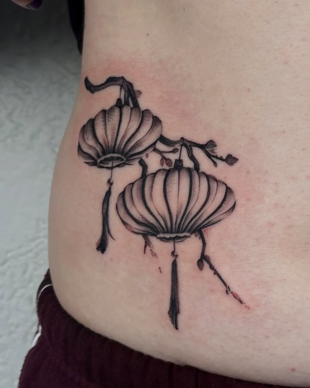 Tattoo by @tatxjoy — black_and_grey, chicano