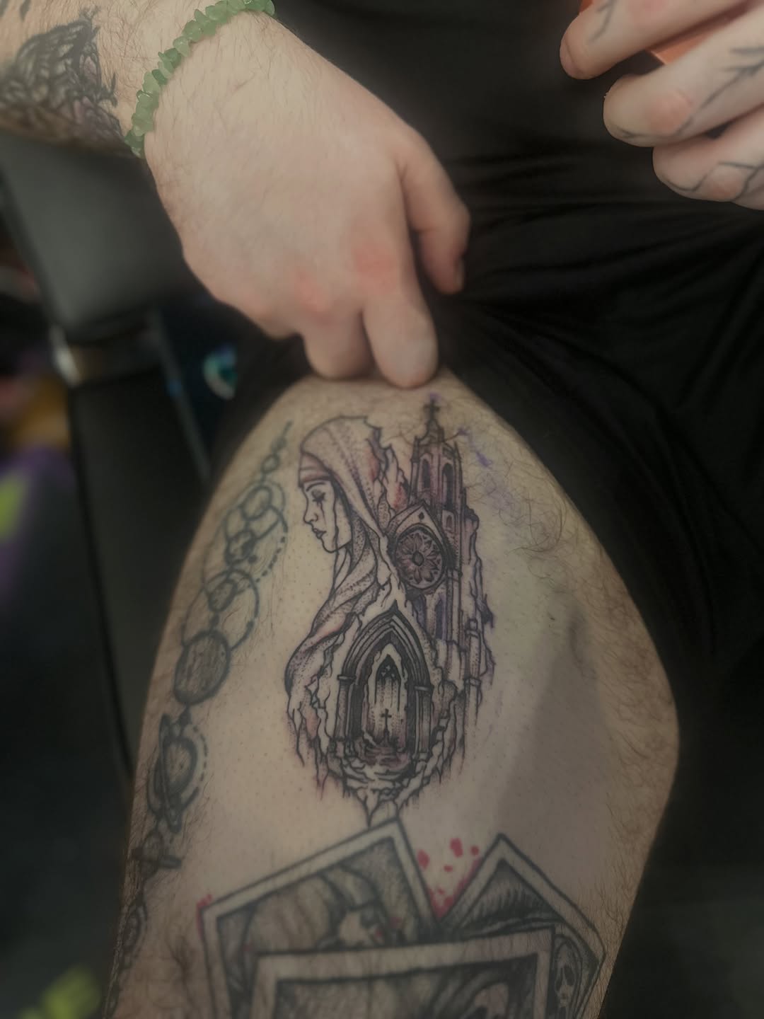 Tattoo by @highly_carver — dark_realism, blackwork
