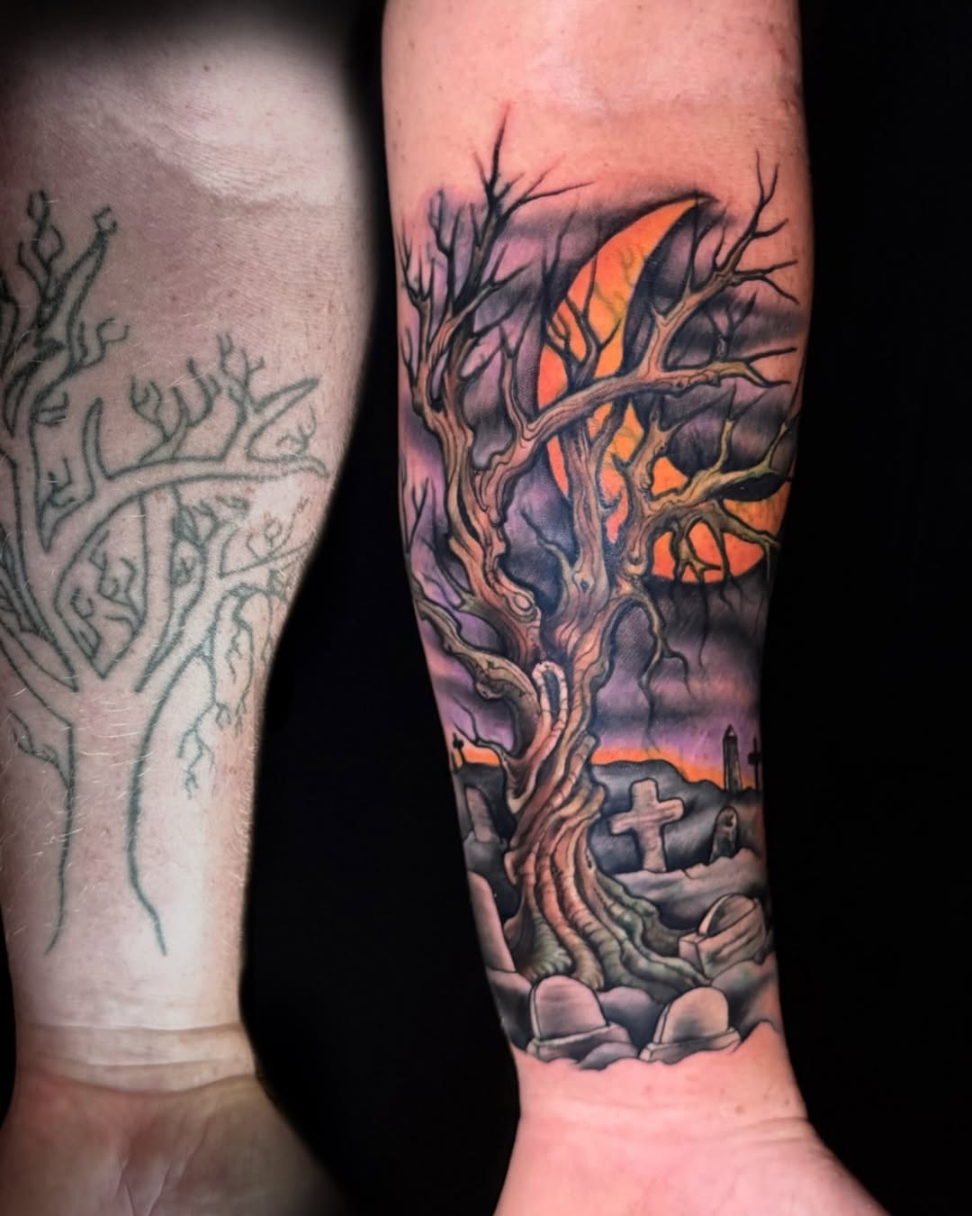 Tattoo by @skerrybrownie — dark_realism, black_and_grey