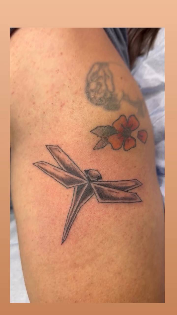 Tattoo by @horisora — fine_line, black_and_grey
