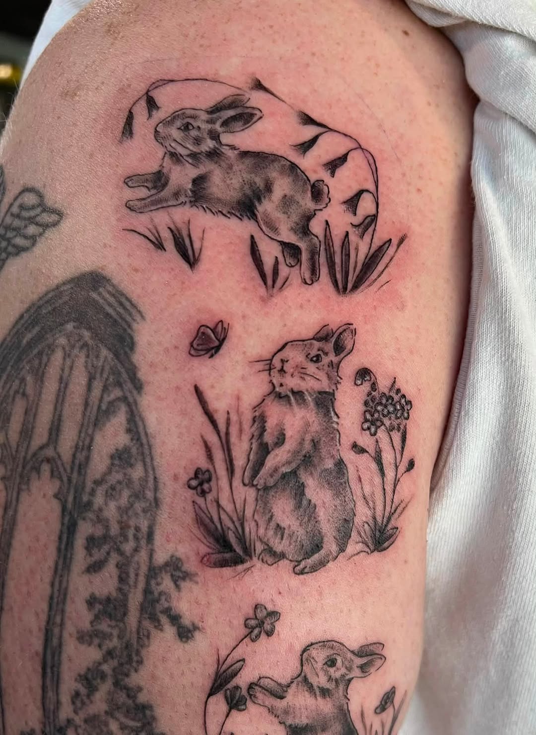 Tattoo by @jessica_kloostattoos — realism, black_and_grey