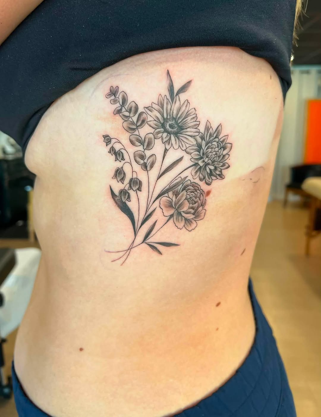Tattoo by @jessica_kloostattoos — fine_line, black_and_grey