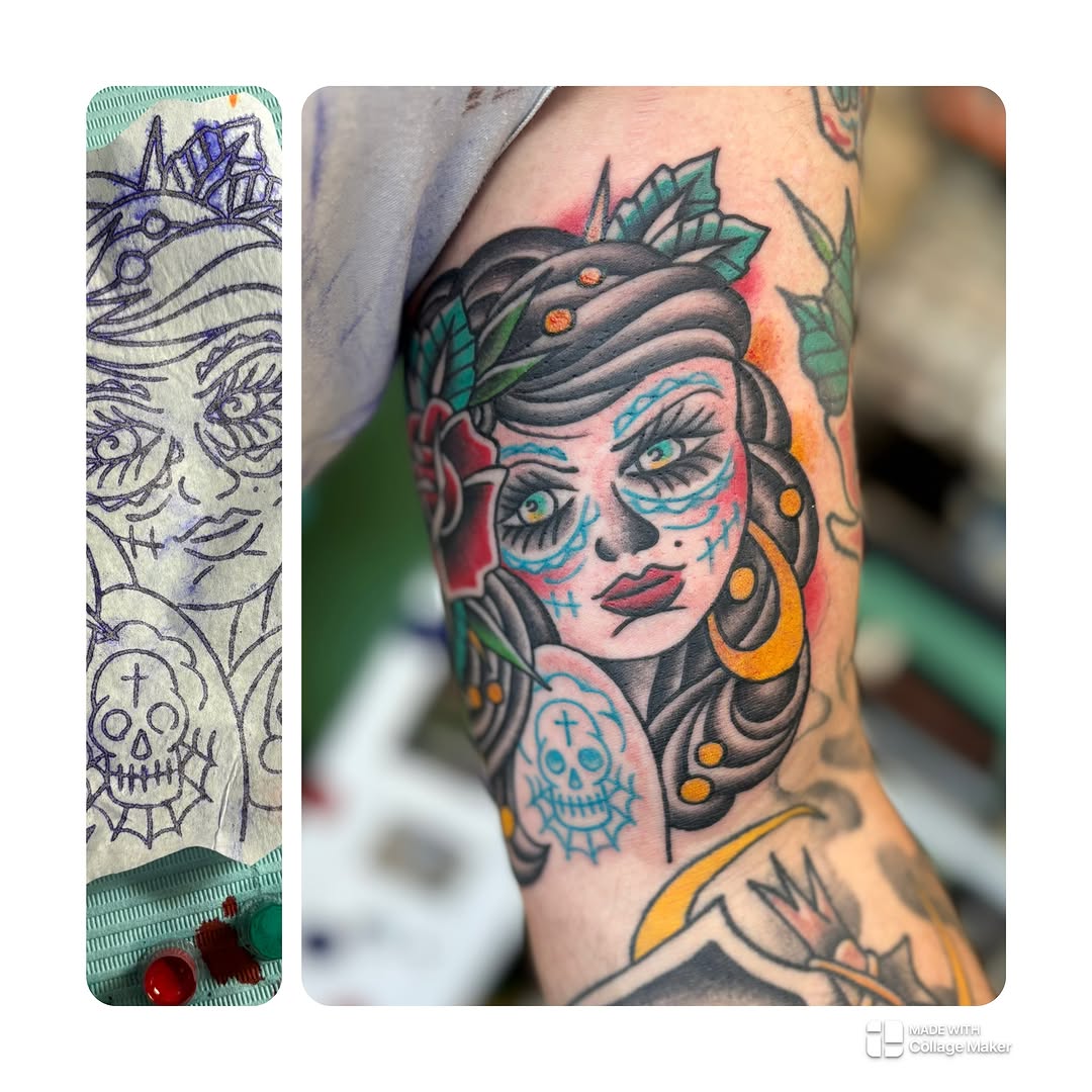 Tattoo by @shawnfarrelltattoo — neo_traditional, black_and_grey