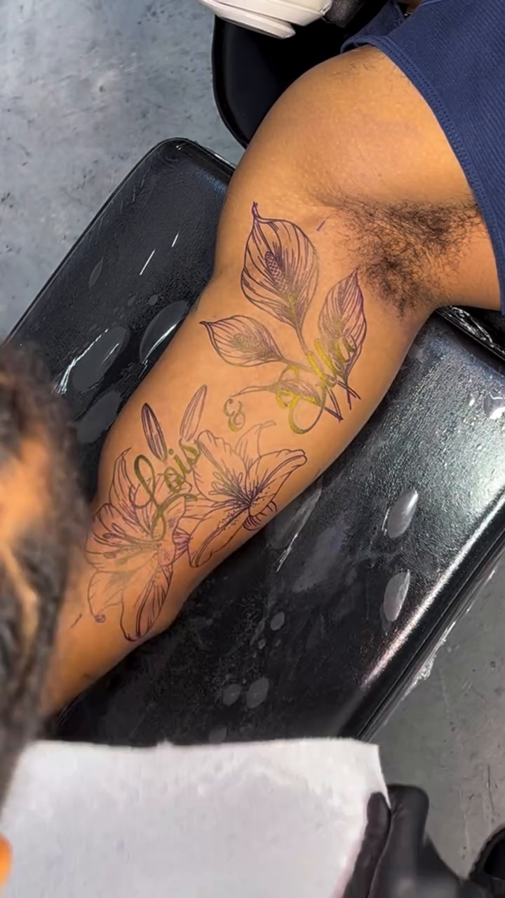 Tattoo by @prettynaasty_ink — fine_line, lettering_script