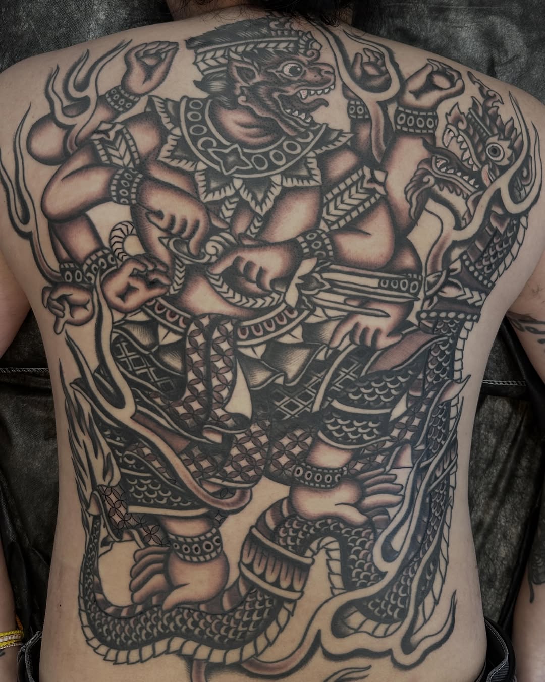 Tattoo by @charlie.rufino — japanese_irezumi, black_and_grey