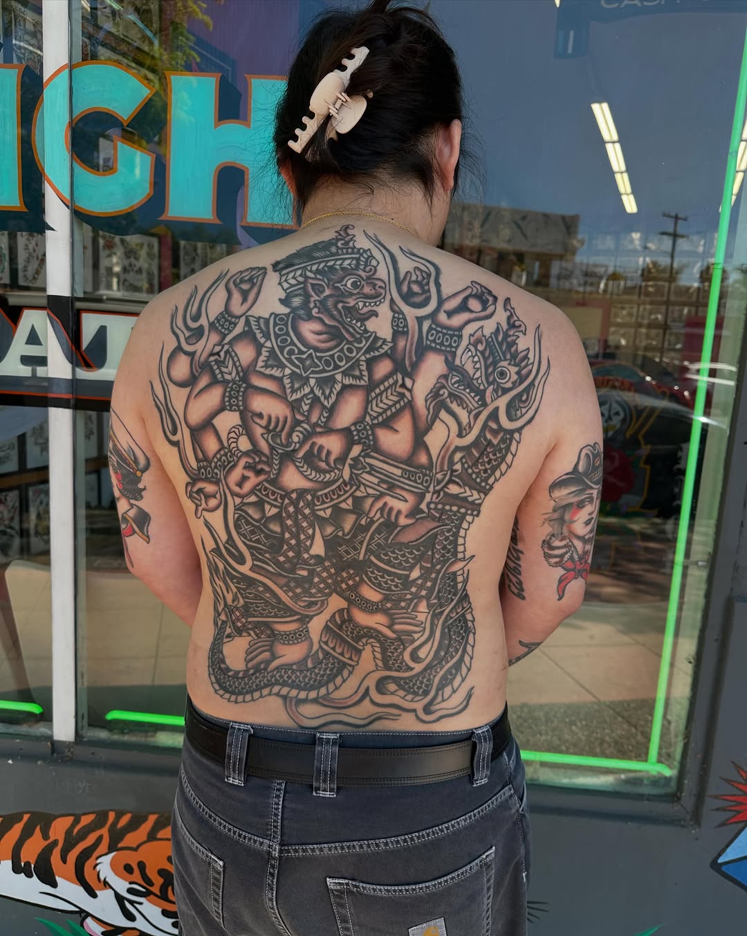 Tattoo by @charlie.rufino — japanese_irezumi, black_and_grey