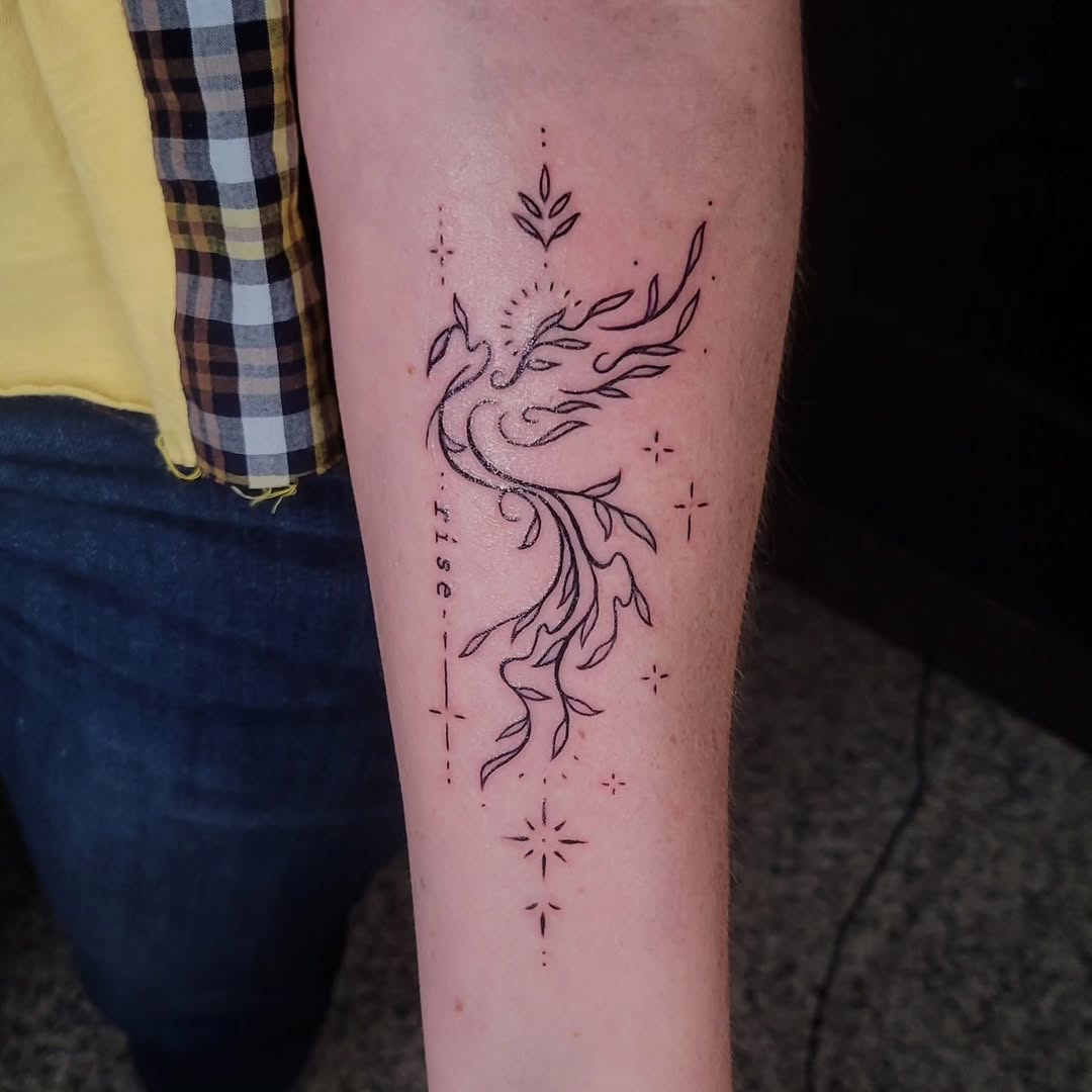 Tattoo by @sarah_tone_ink — fine_line, lettering_script
