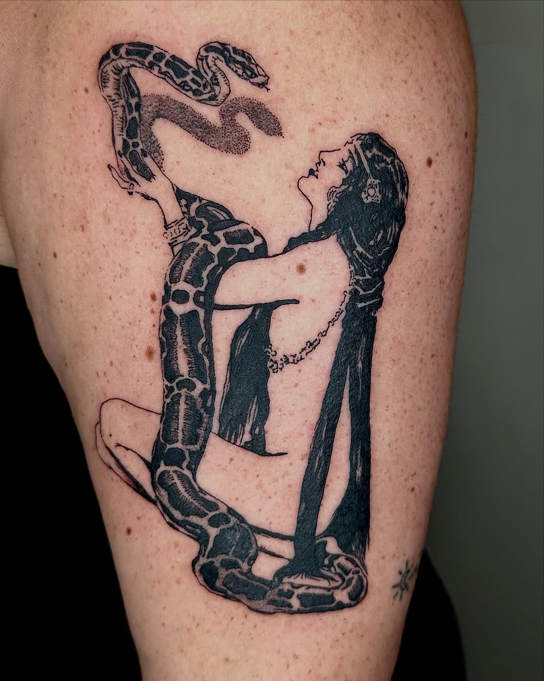 Tattoo by @silly.tatty — black_and_grey, chicano