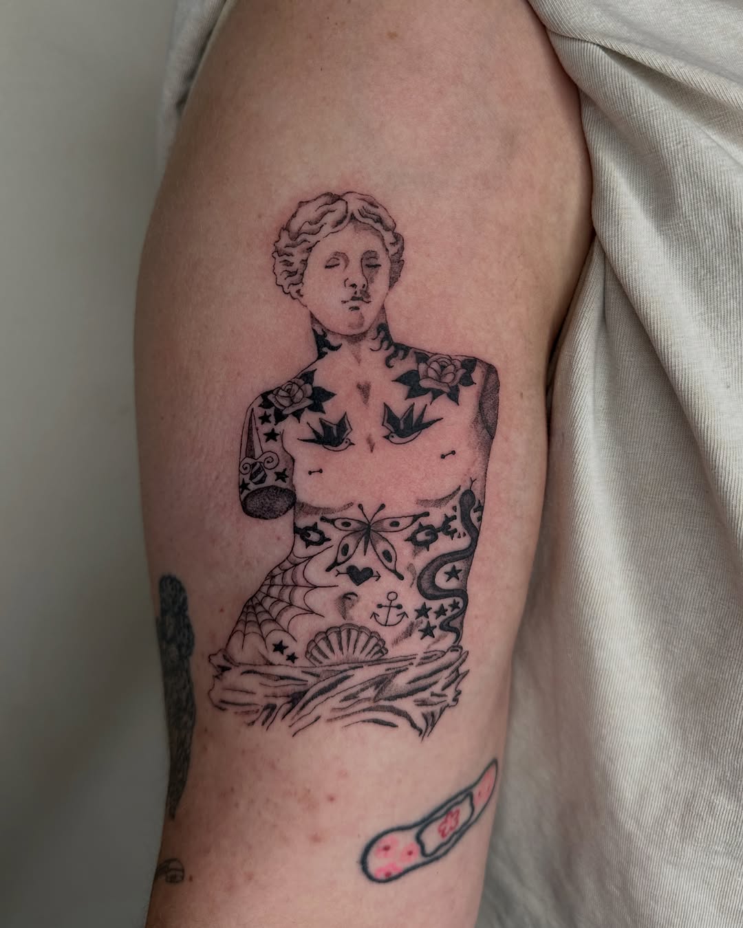 Tattoo by @silly.tatty — american_traditional, black_and_grey