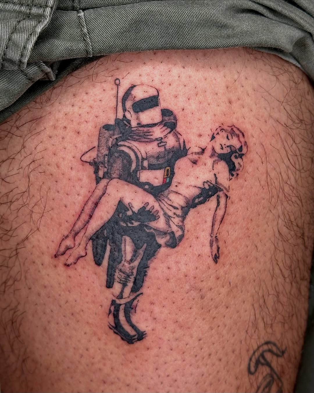 Tattoo by @silly.tatty — realism, black_and_grey