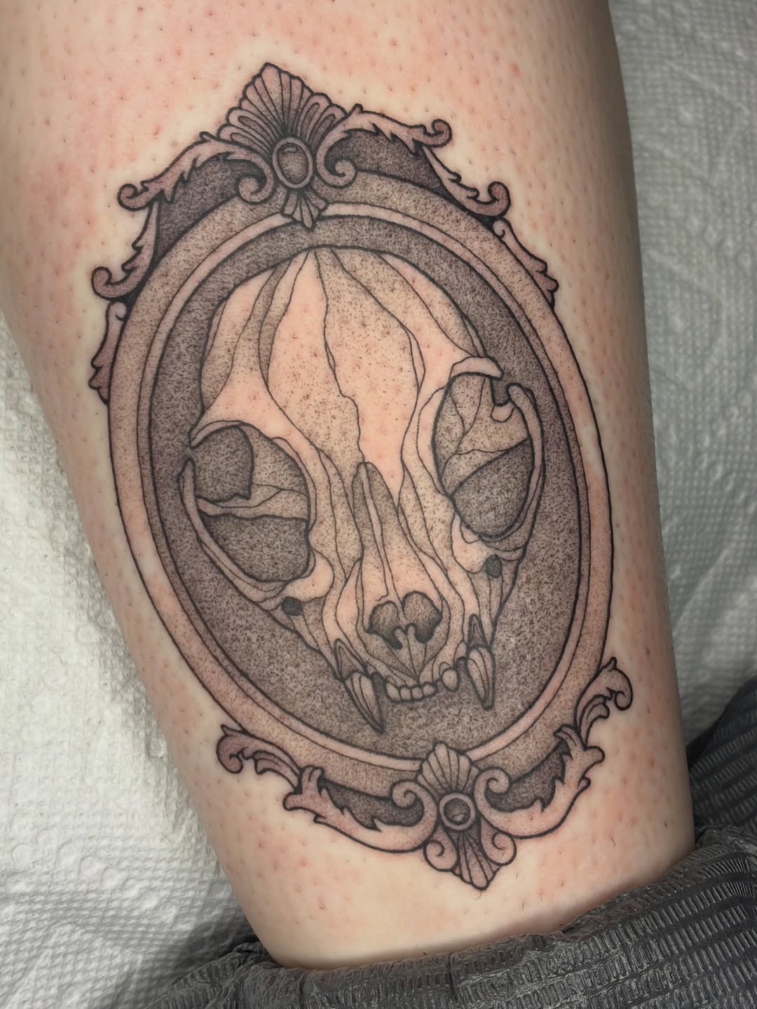Tattoo by @shark_boy_tattoos — black_and_grey, ornamental