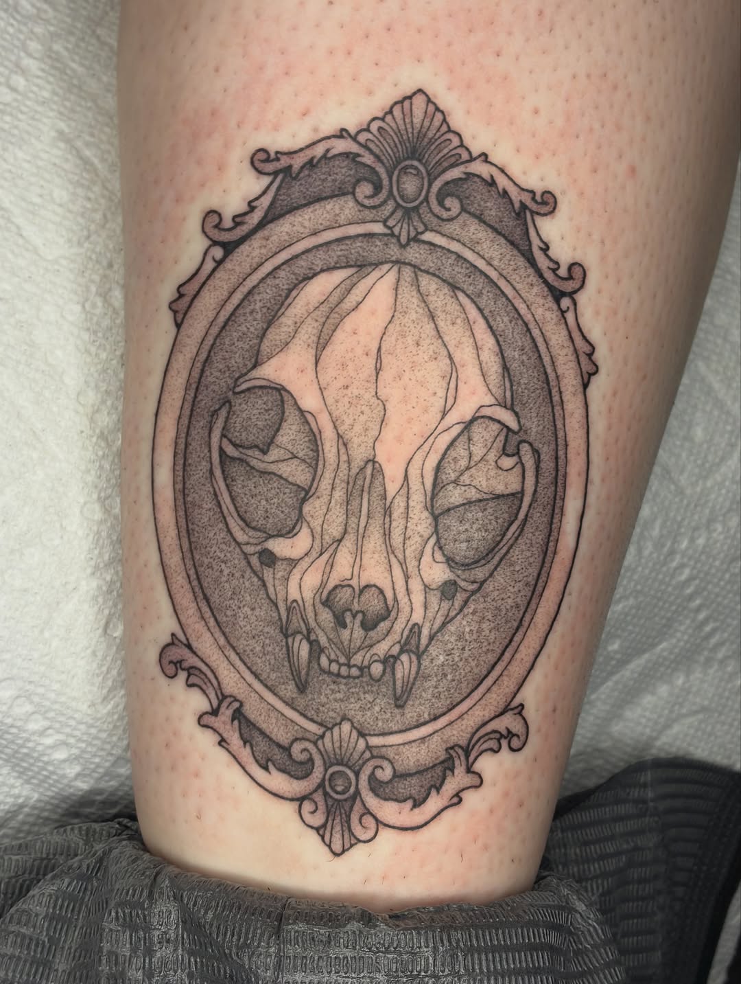 Tattoo by @shark_boy_tattoos — black_and_grey, ornamental