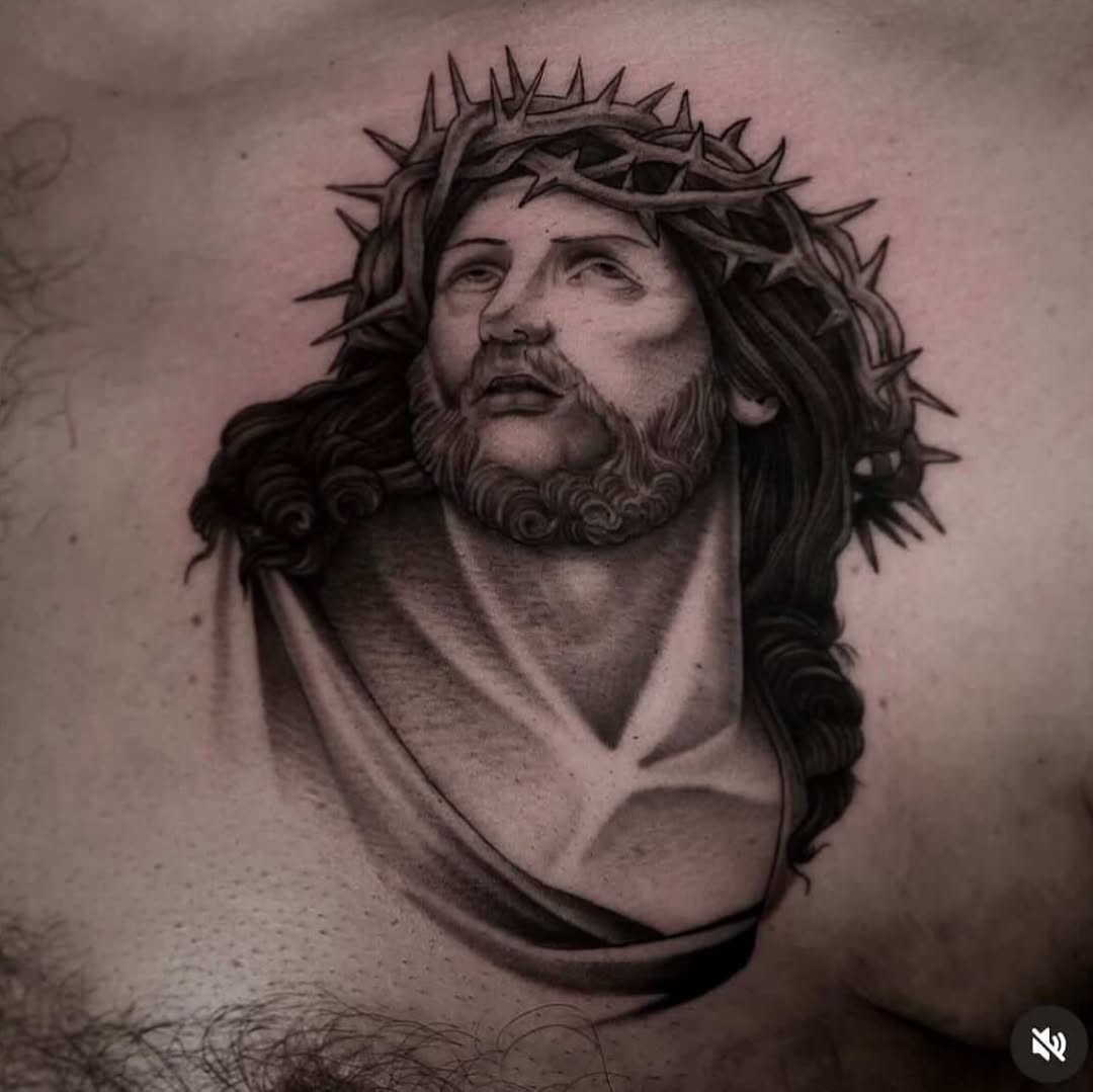 Tattoo by @patmosertattoos — realism, black_and_grey