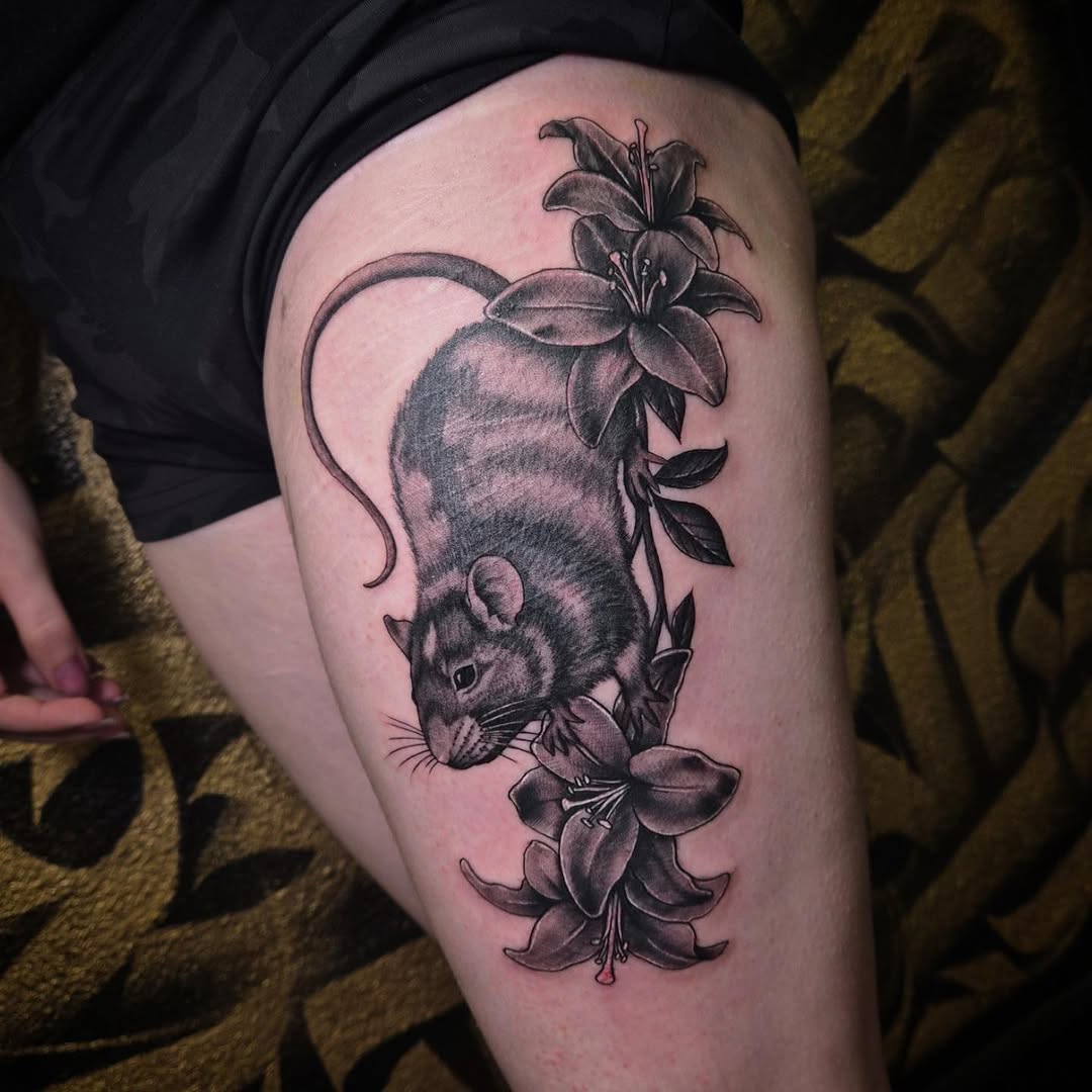 Tattoo by @lovelylyla.tatts — realism, black_and_grey