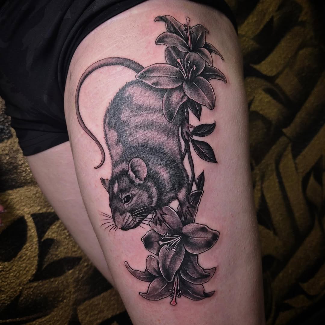 Tattoo by @lovelylyla.tatts — realism, black_and_grey