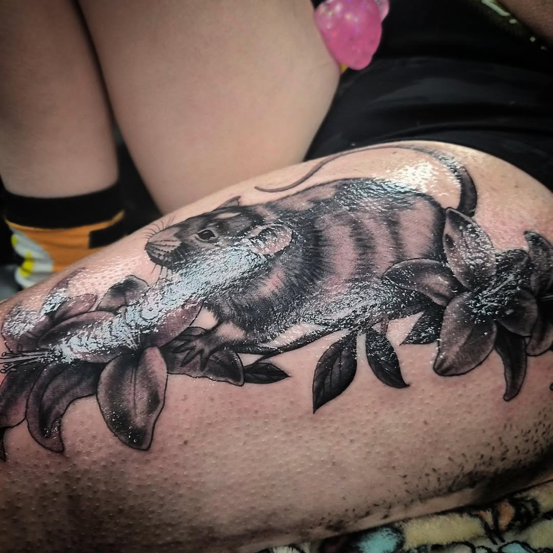 Tattoo by @lovelylyla.tatts — realism, black_and_grey