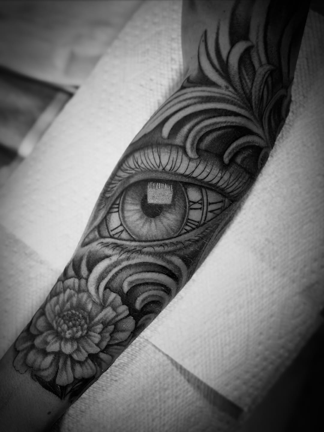Tattoo by @jacobfinellitattoos — black_and_grey, realism