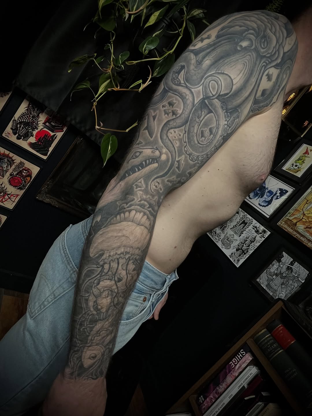 Tattoo by @velesara_tattoo — black_and_grey, realism