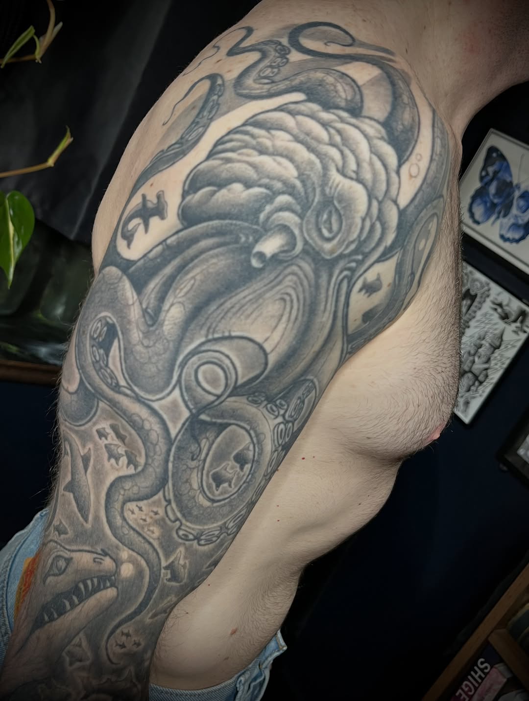 Tattoo by @velesara_tattoo — black_and_grey, realism