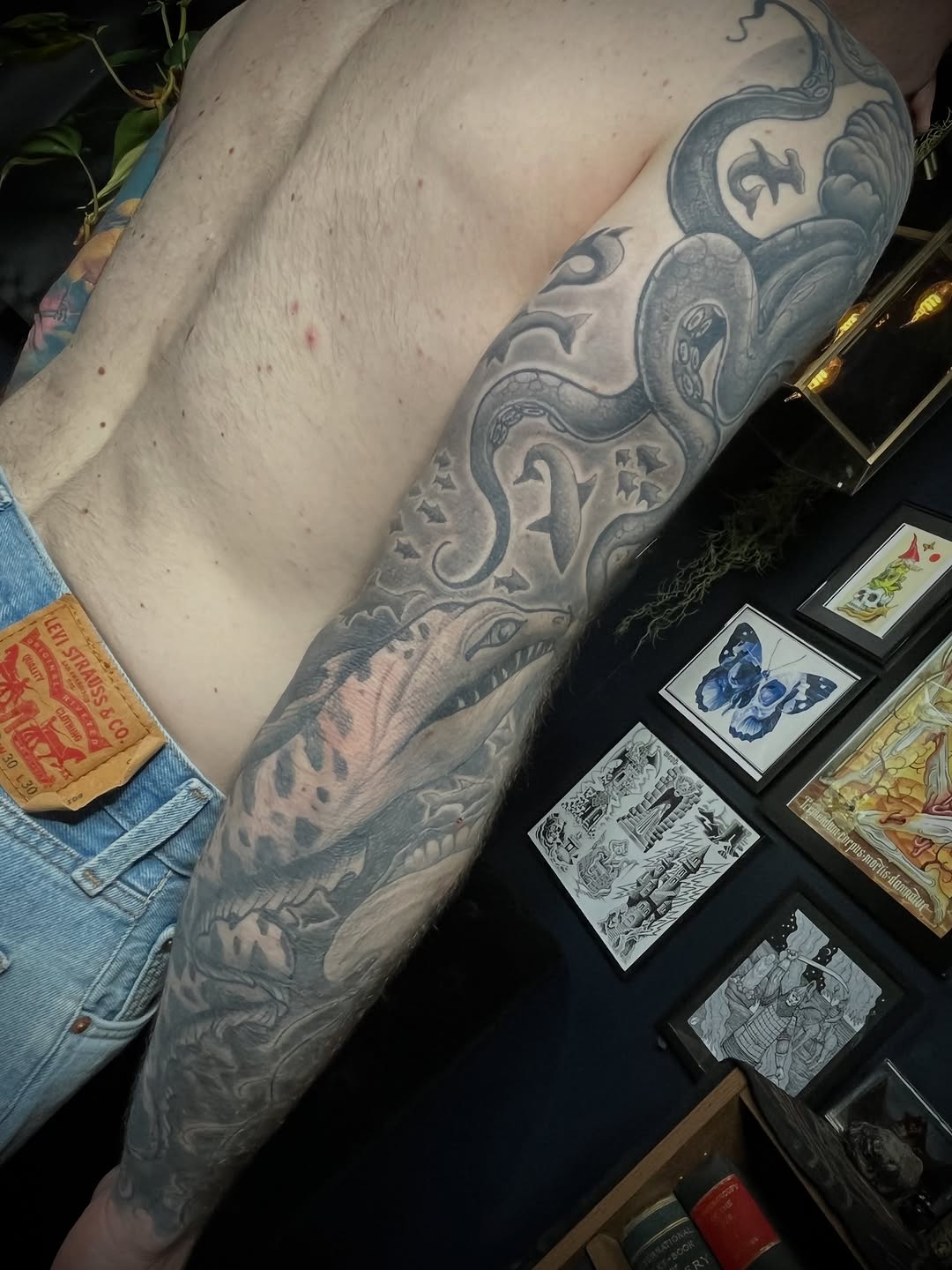 Tattoo by @velesara_tattoo — black_and_grey, realism
