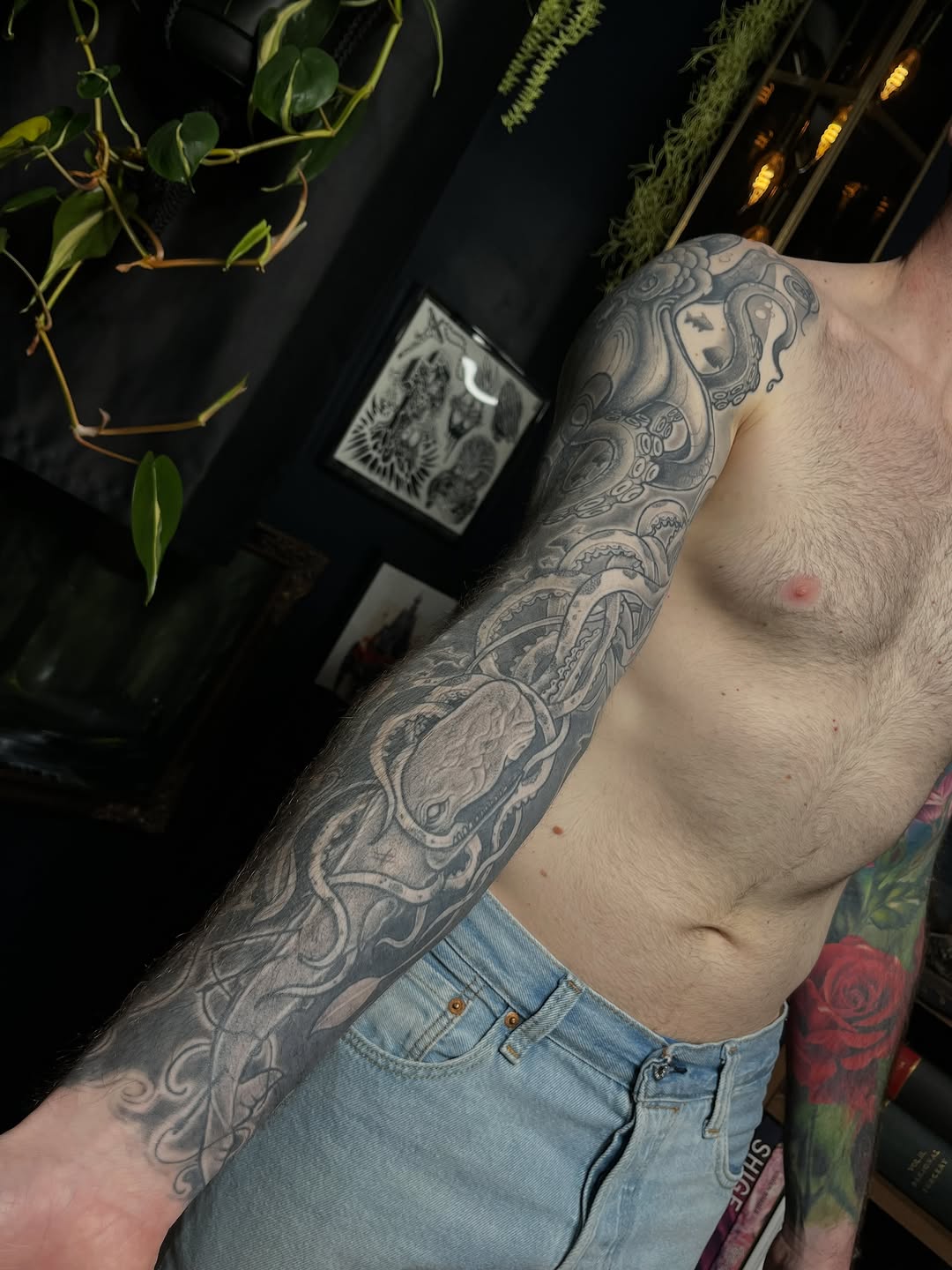 Tattoo by @velesara_tattoo — black_and_grey, realism