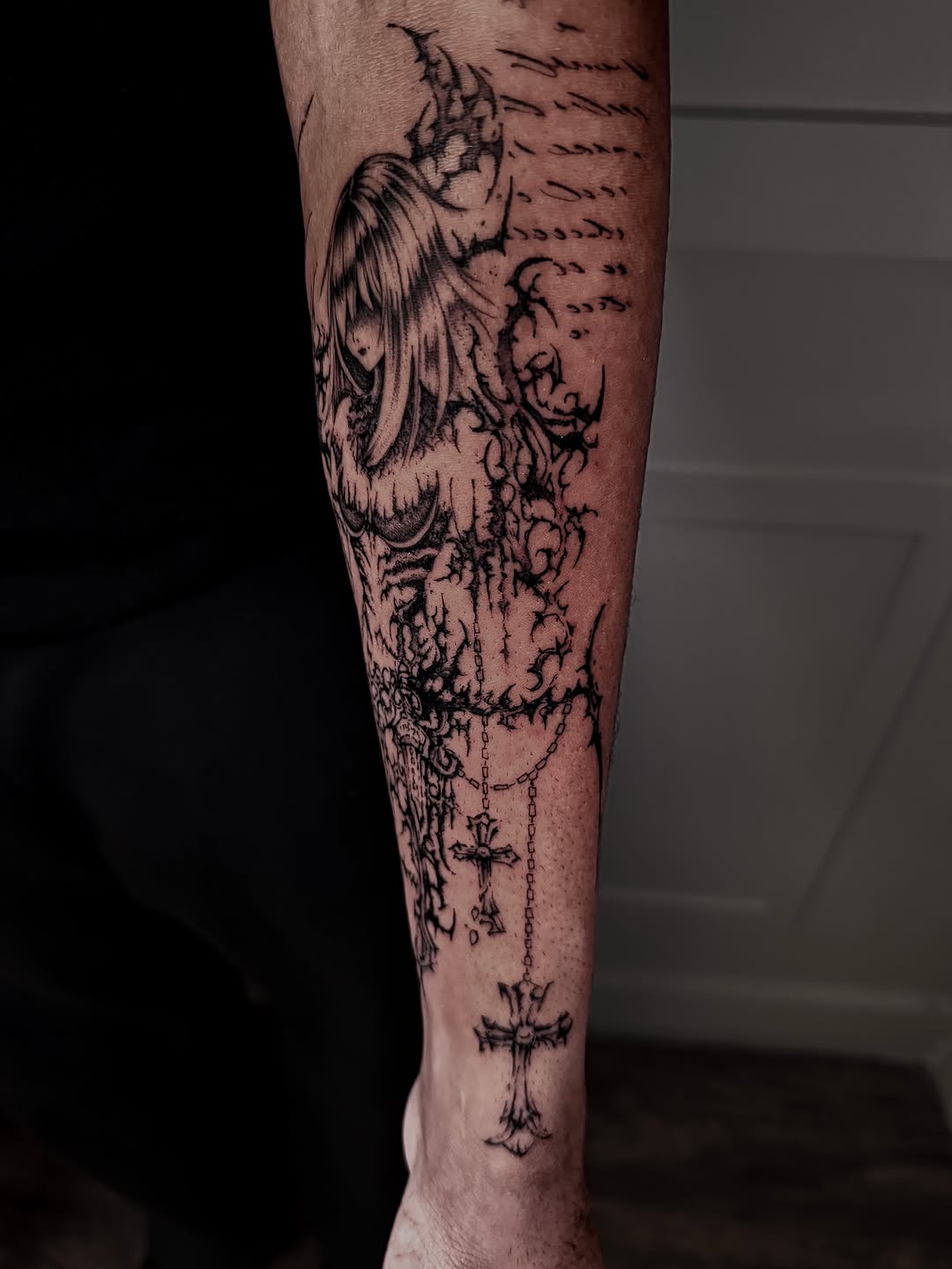 Tattoo by @naviiart — blackwork, dark_realism