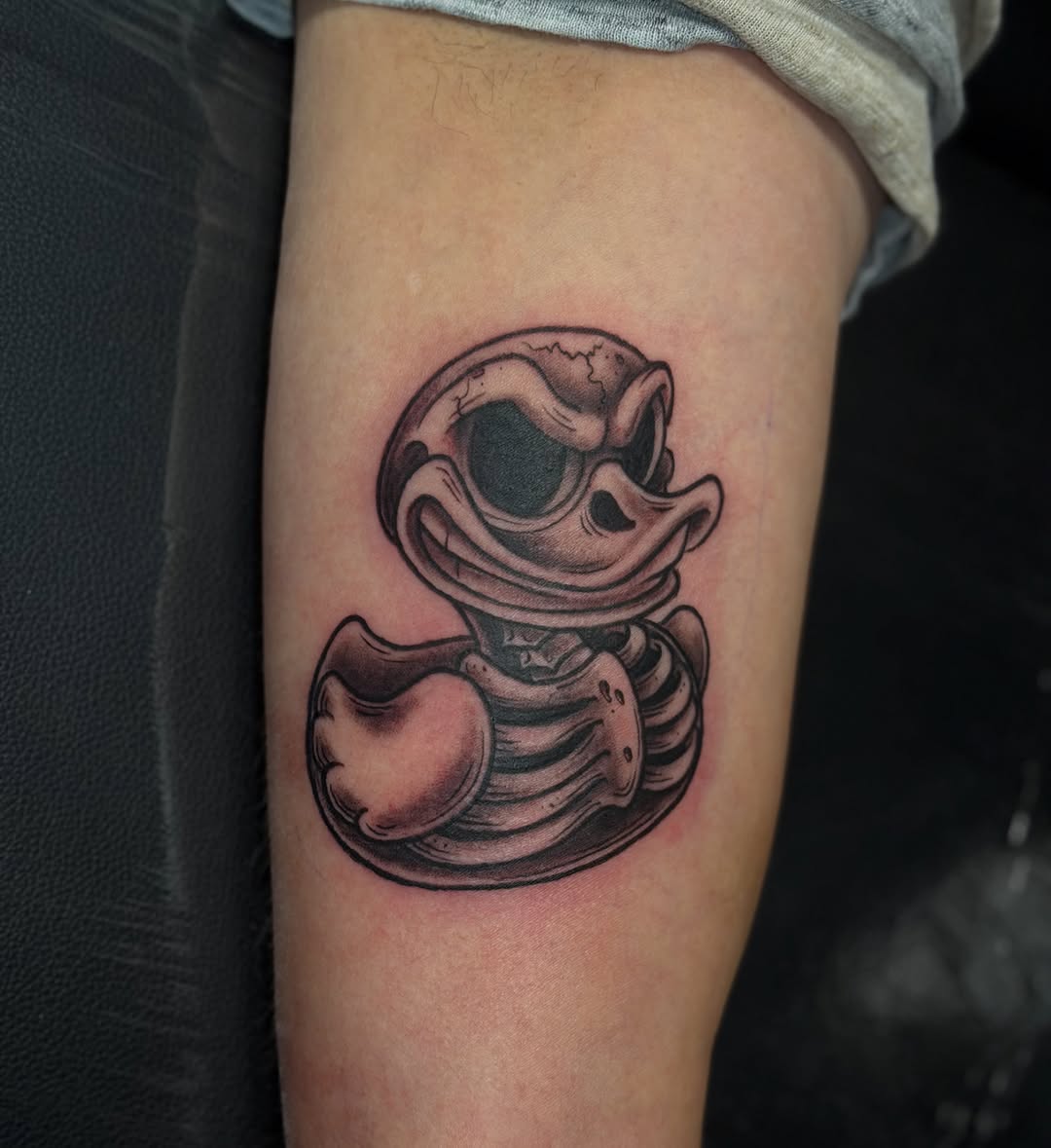 Tattoo by @birdysartnest_tb — black_and_grey, dark_realism