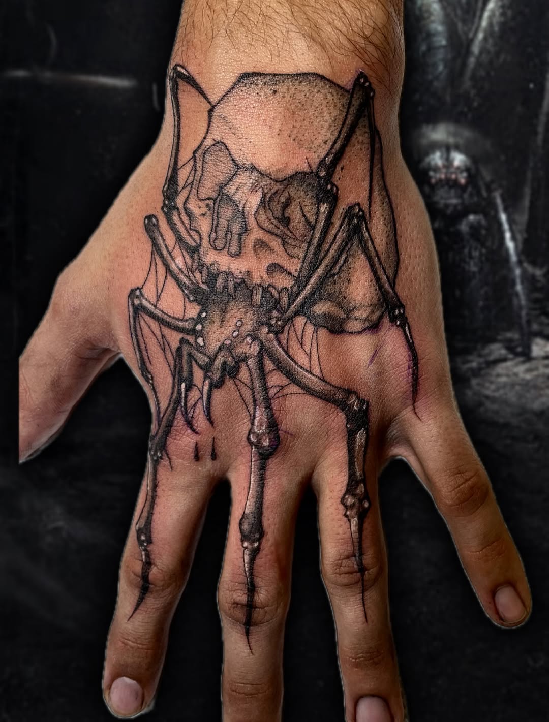 Tattoo by @theghouligan โ black_and_grey, dark_realism