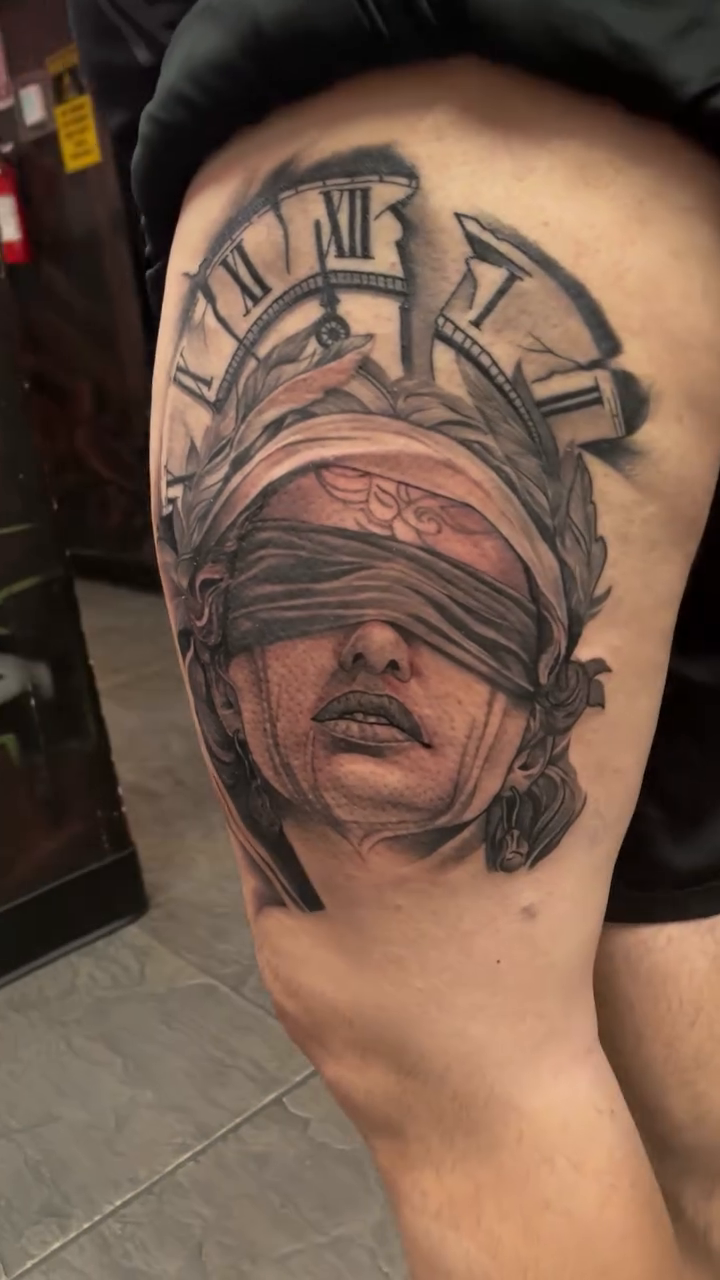 Tattoo by @redneckusotattoo — realism, black_and_grey