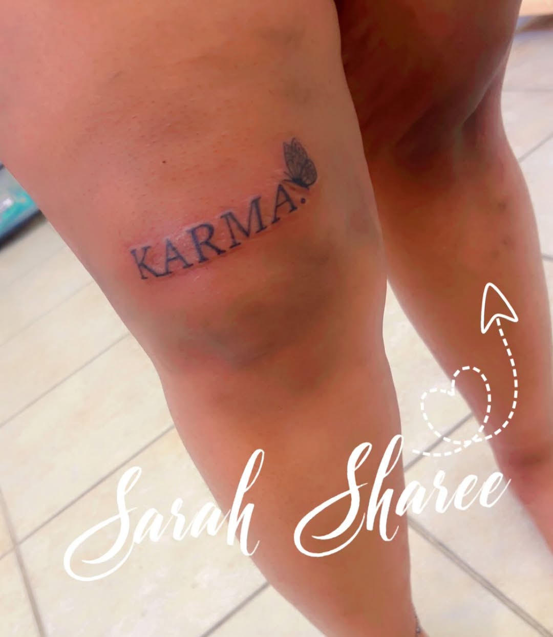 Tattoo by @sarahsshop822 — lettering_script, fine_line