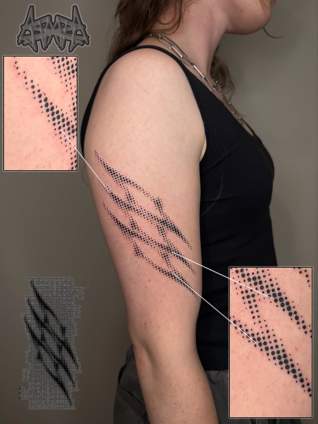 Tattoo by @harrykenchington — dotwork, geometric
