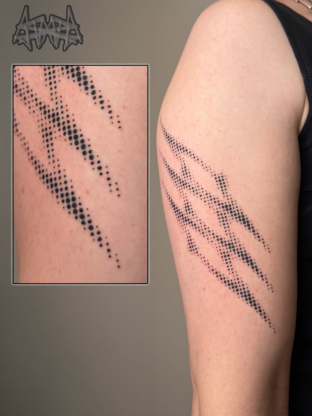 Tattoo by @harrykenchington — dotwork, geometric