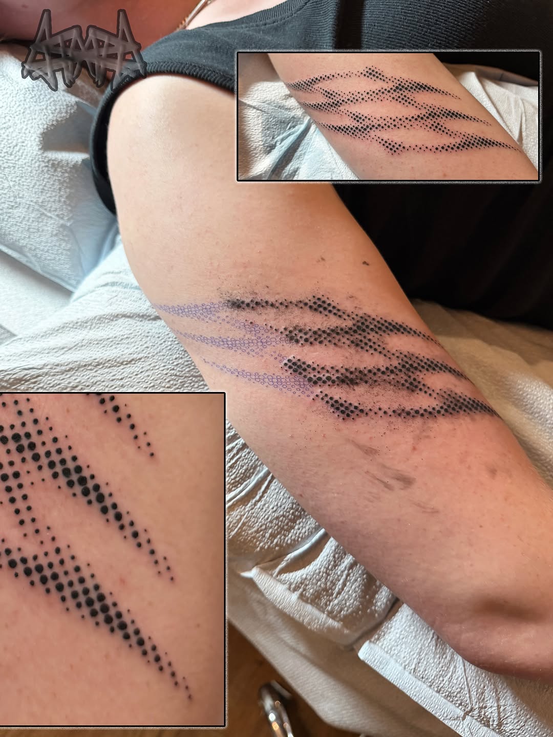 Tattoo by @harrykenchington — dotwork, geometric