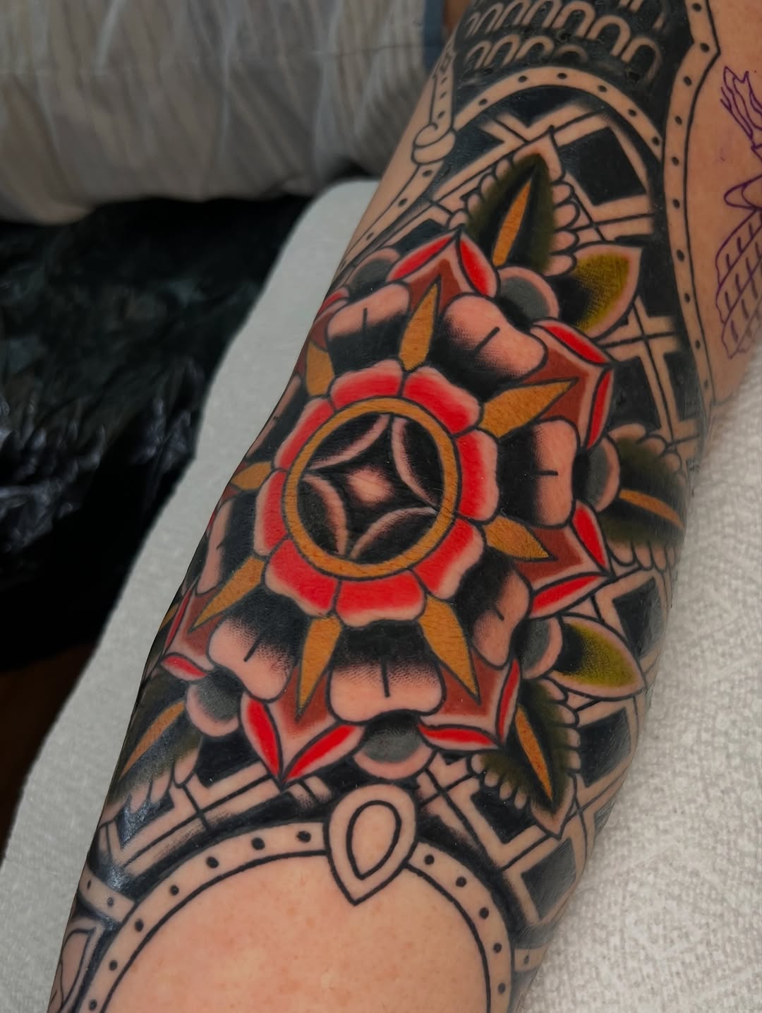 Tattoo by @peteherg — american_traditional, geometric