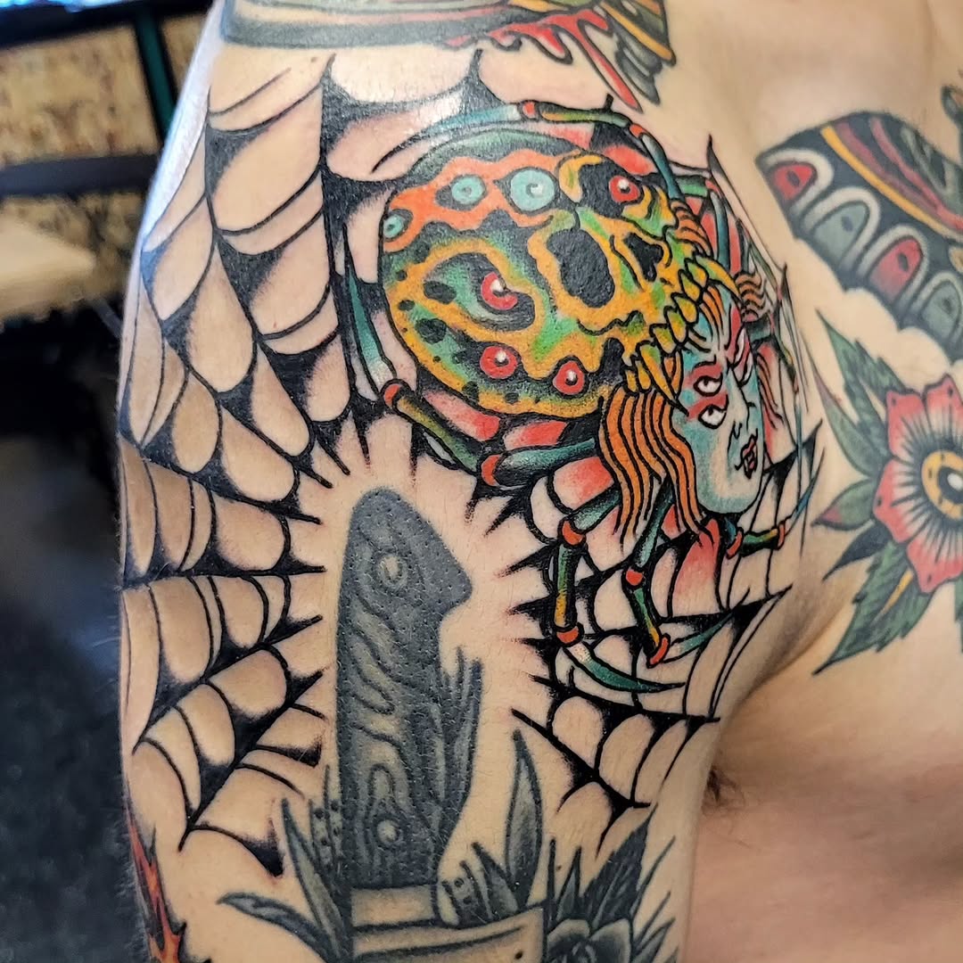 Tattoo by @werexwolf — american_traditional, neo_traditional