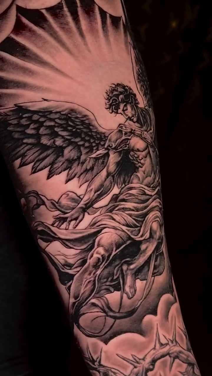 Tattoo by @benzo_ink — black_and_grey, realism