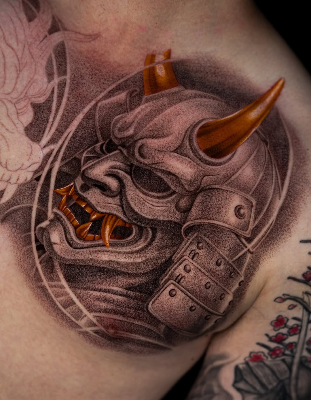 Tattoo by @jonlaflore — japanese_irezumi, dotwork