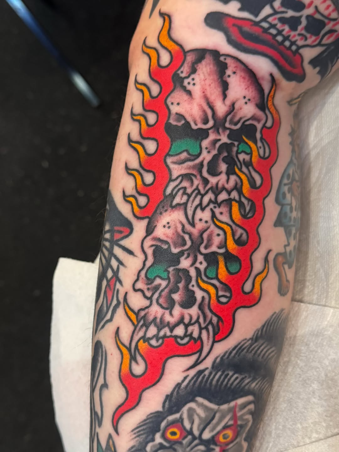 Tattoo by @james_tattooer — american_traditional, black_and_grey